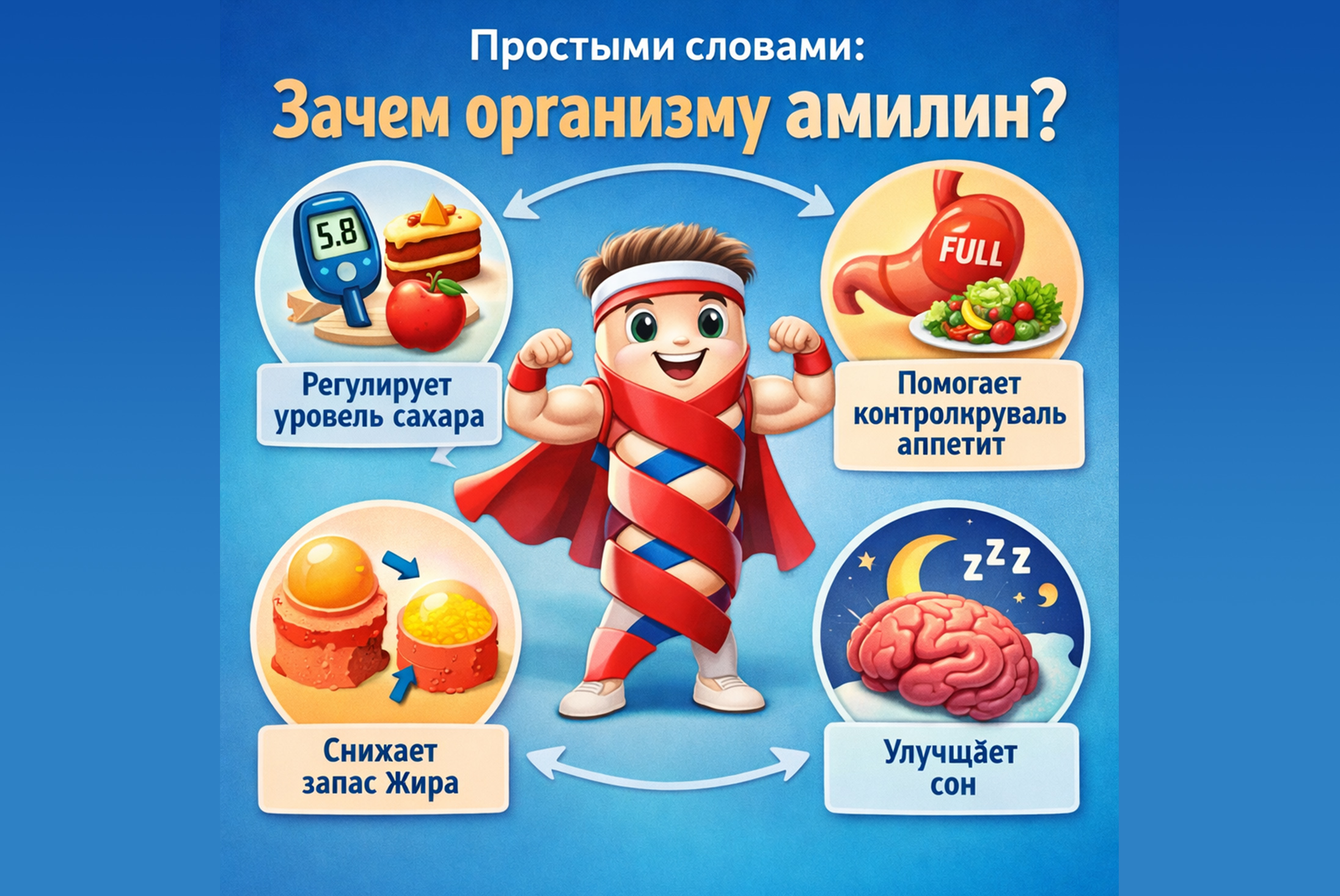 Простыми словами: зачем организму амилин